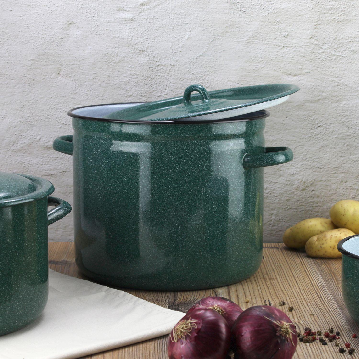 Batería Acero Carbónico Vitrificado 5pzas Verde Fundo-4