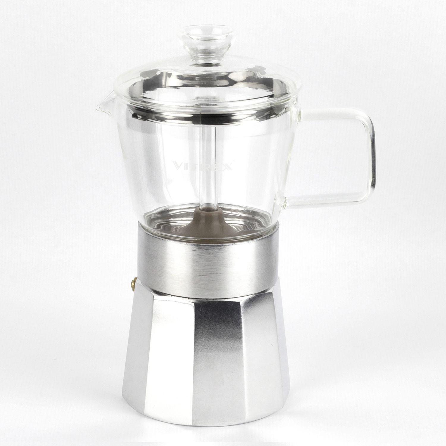 Cafetera Italiana Vidrio 9 Tazas Crystal-1