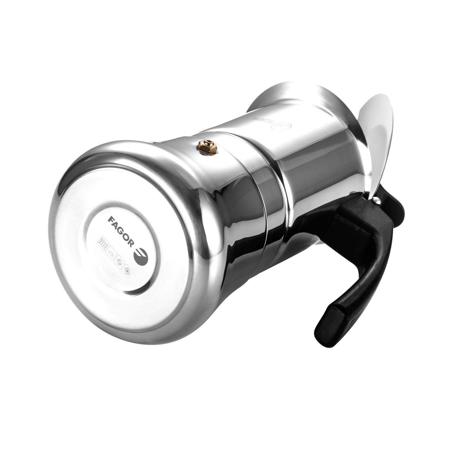 Cafetera italiana de acero inoxidable 10 Tazas Étnica Fagor-3
