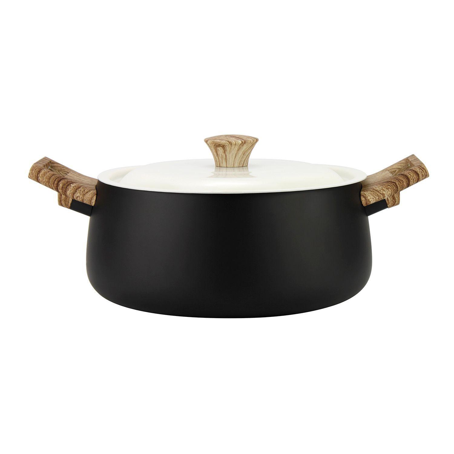 Batería de cocina de aluminio 7 Piezas negro Biela Fantuzzi-2