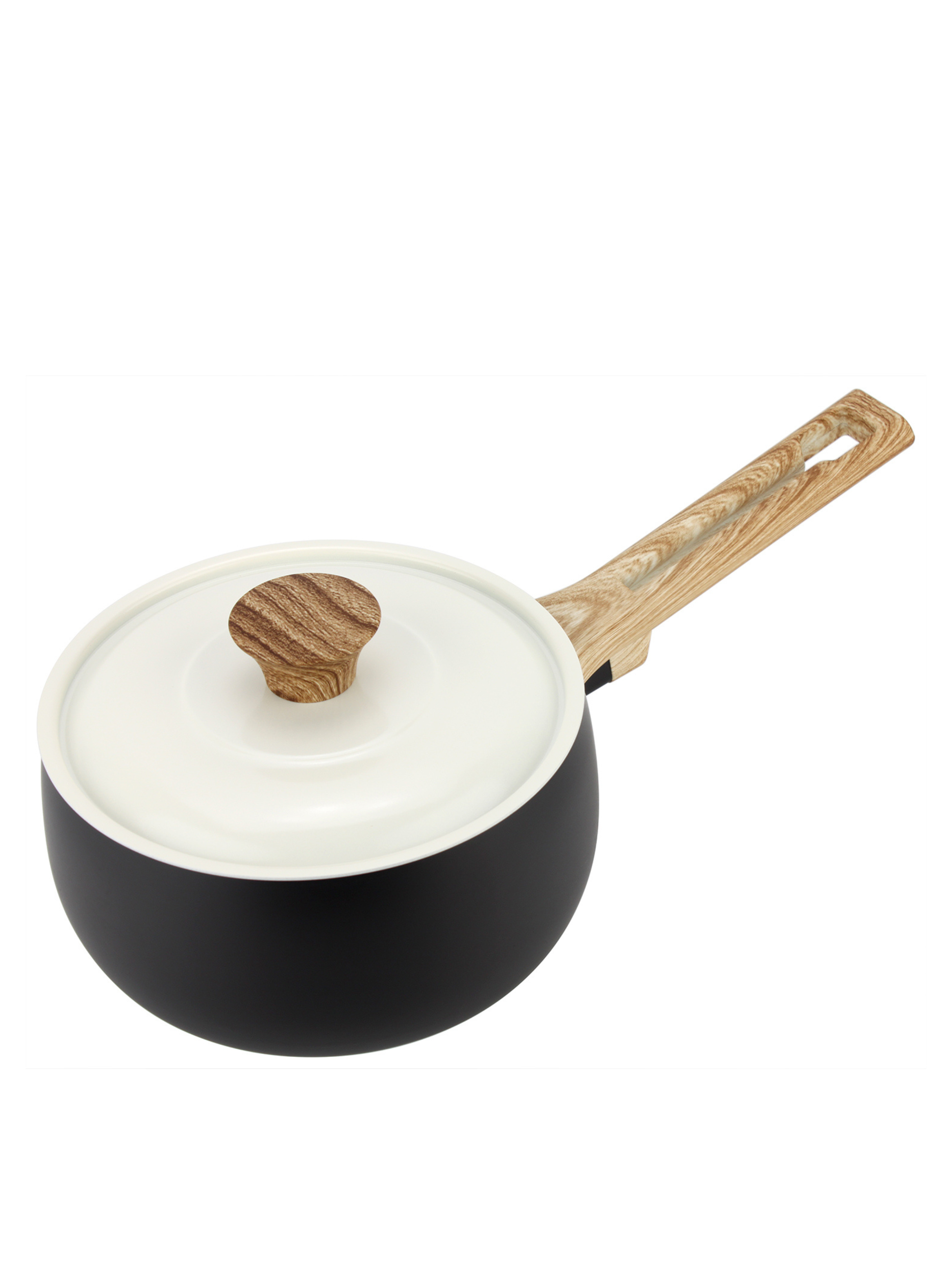 Batería Cocina Aluminio Forjado 7pzas Negra Biela-2