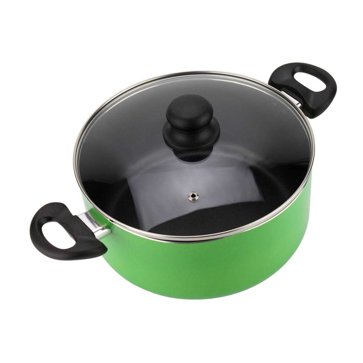 Batería Cocina Aluminio 6pzas Verde Gourmet-2