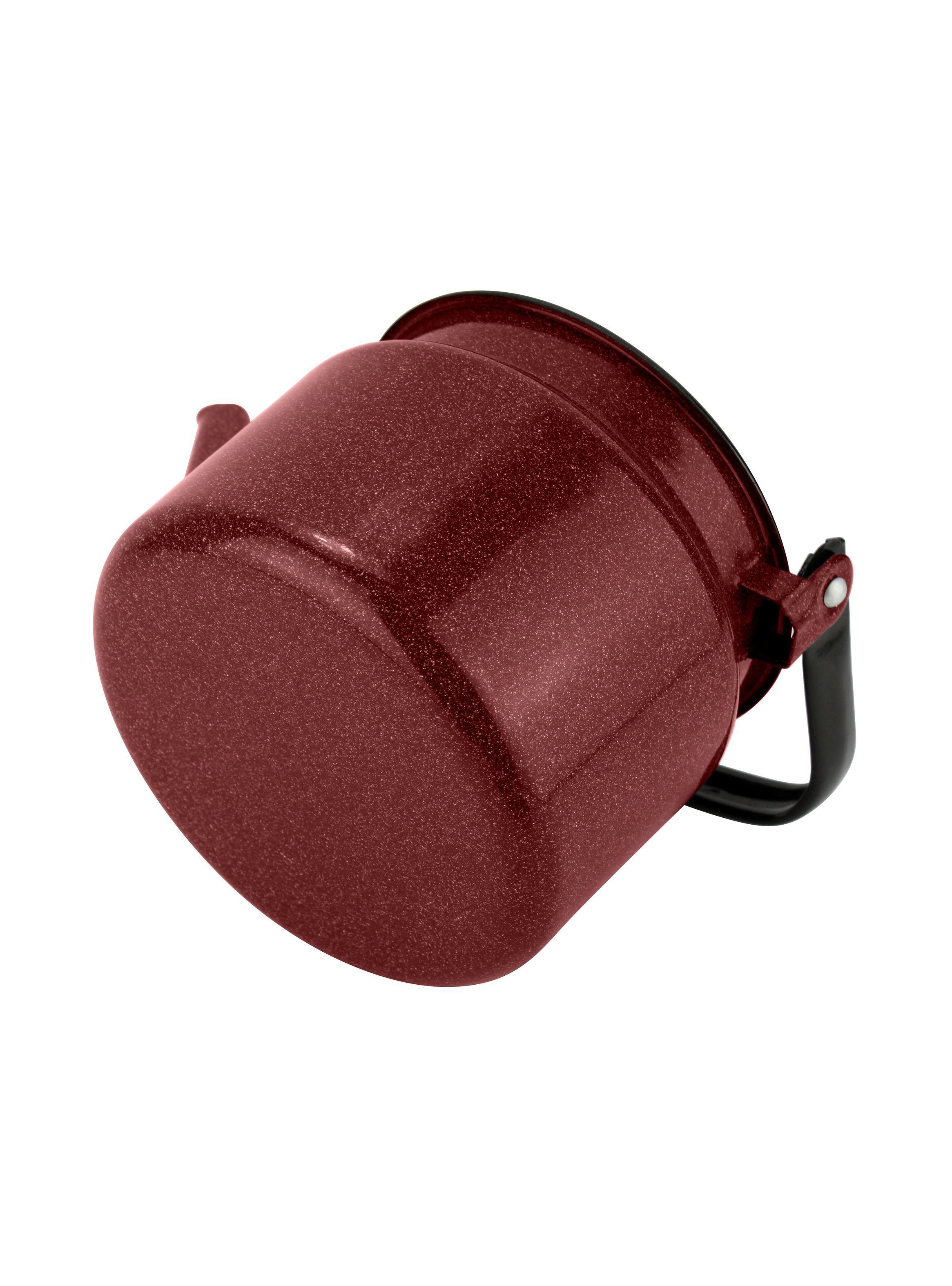 Tetera 2 Litros acero esmaltado rojo Fundo-3