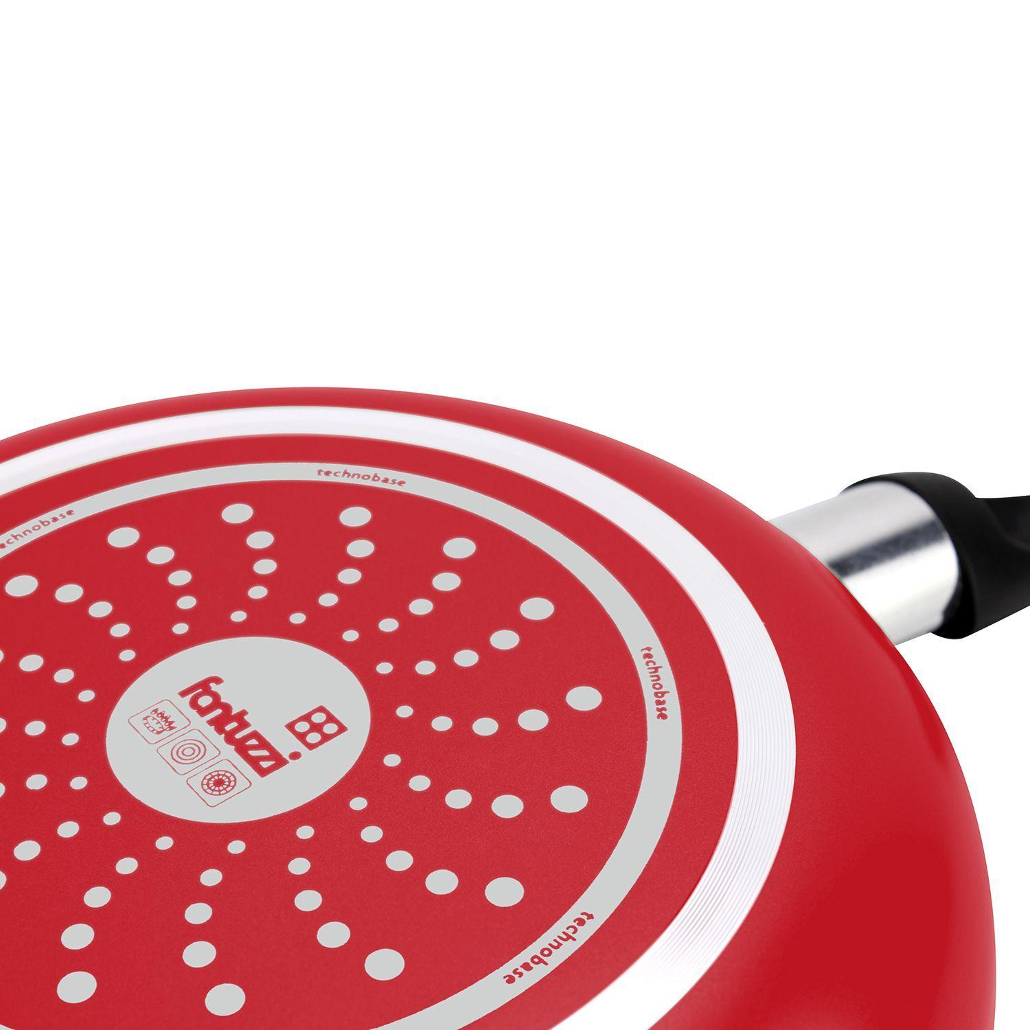Batería de cocina de aluminio 6 Piezas Roja Gourmet-5
