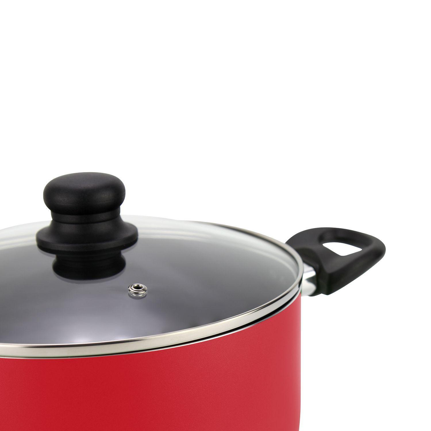 Batería Cocina Aluminio 6pzas Roja Gourmet-2