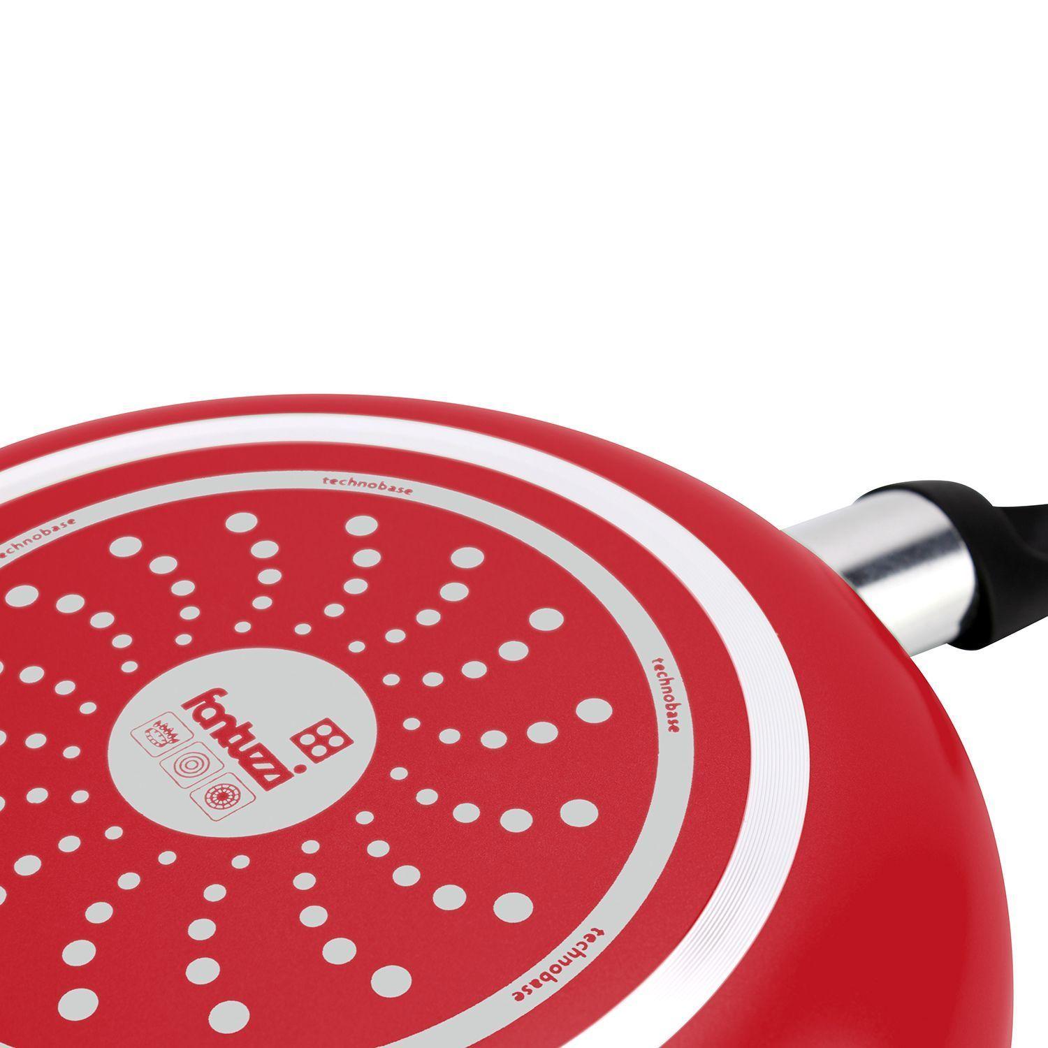 Batería Cocina Aluminio 6pzas Roja Gourmet-5