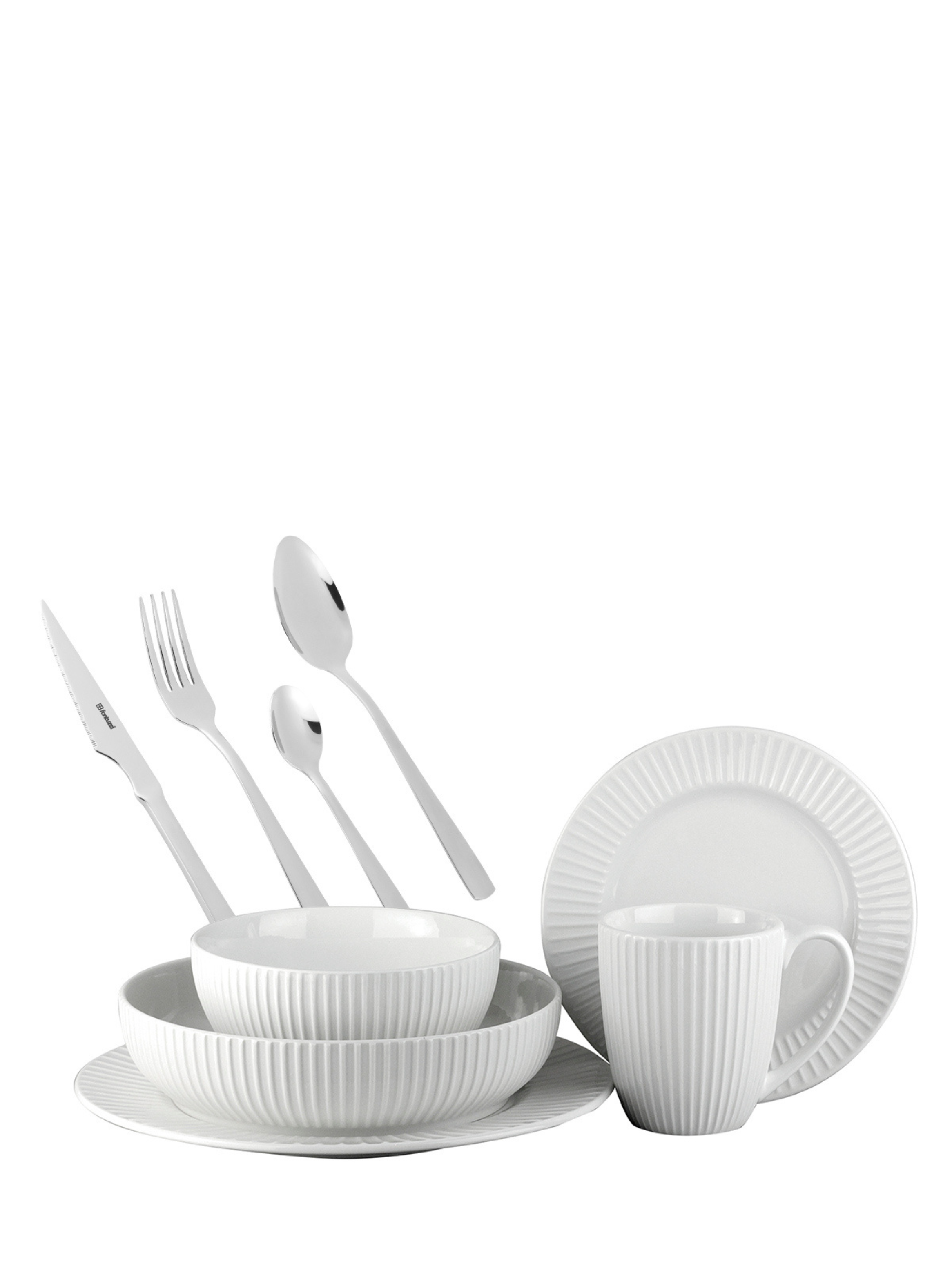 Set Vajilla porcelana 20 pz + Cubertería 16 pz Pisa-0