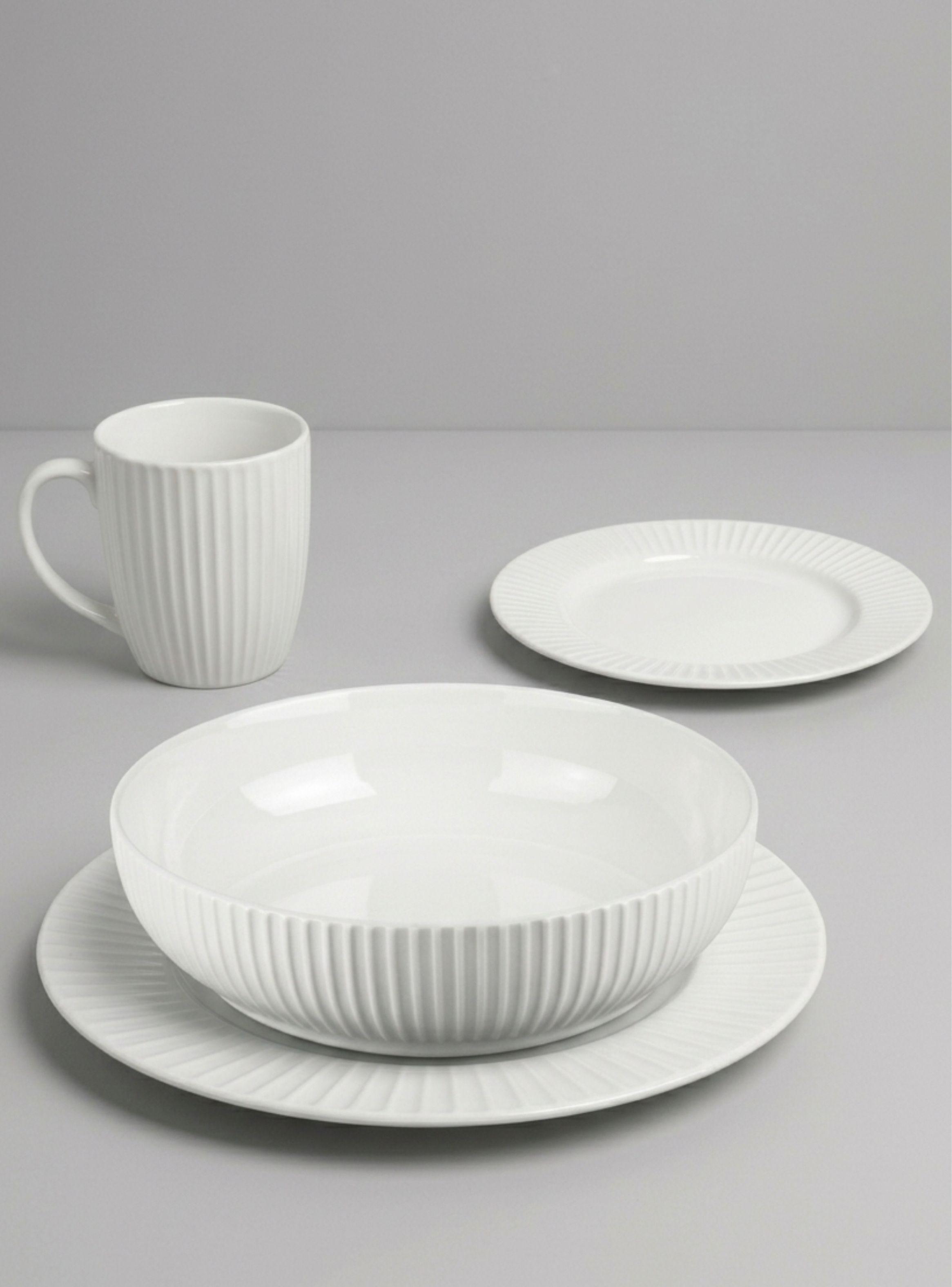 Set Vajilla porcelana 20 pz + Cubertería 16 pz Pisa-1