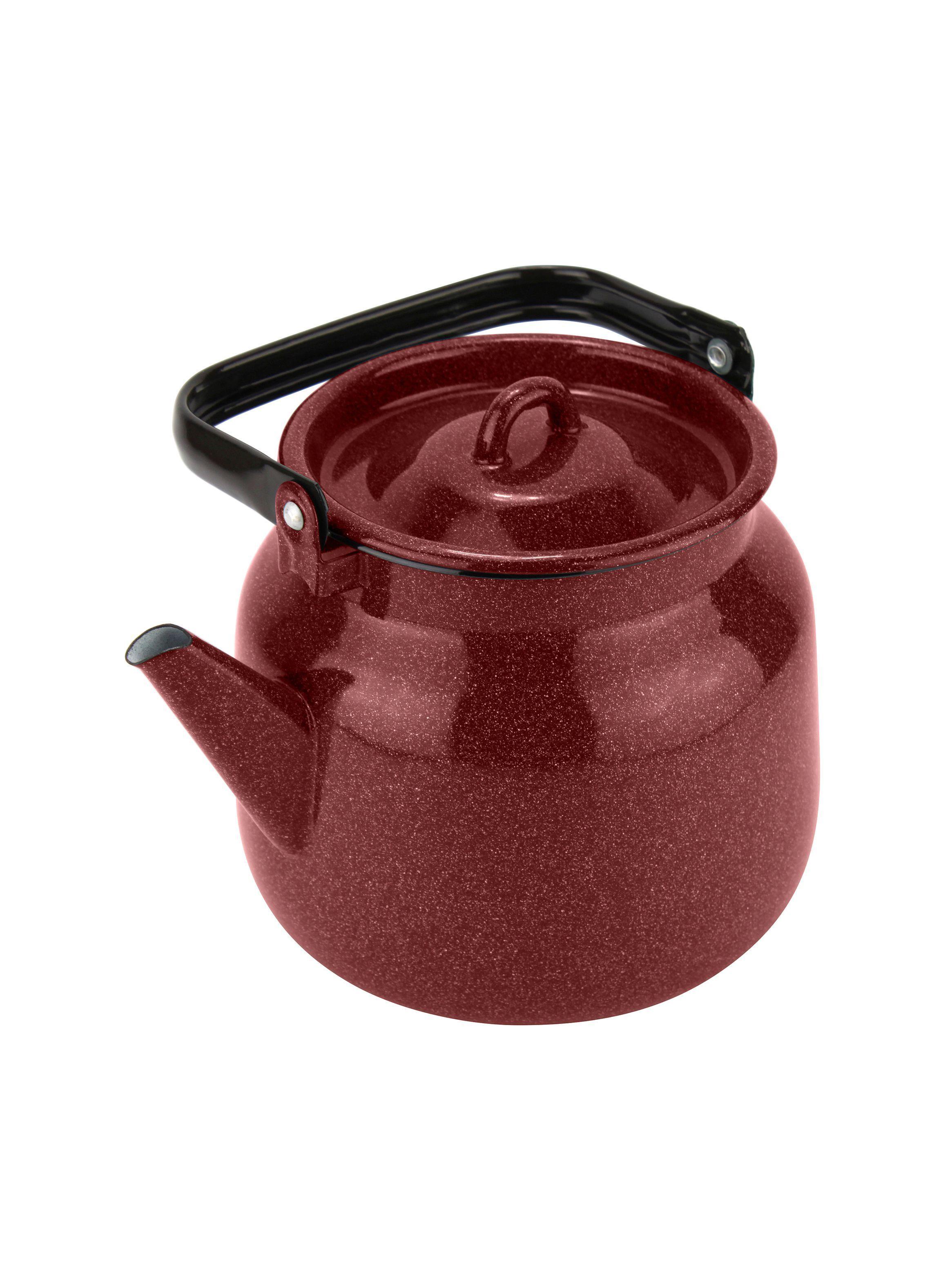 Tetera Acero Esmaltado 3,5L Rojo Fundo-0