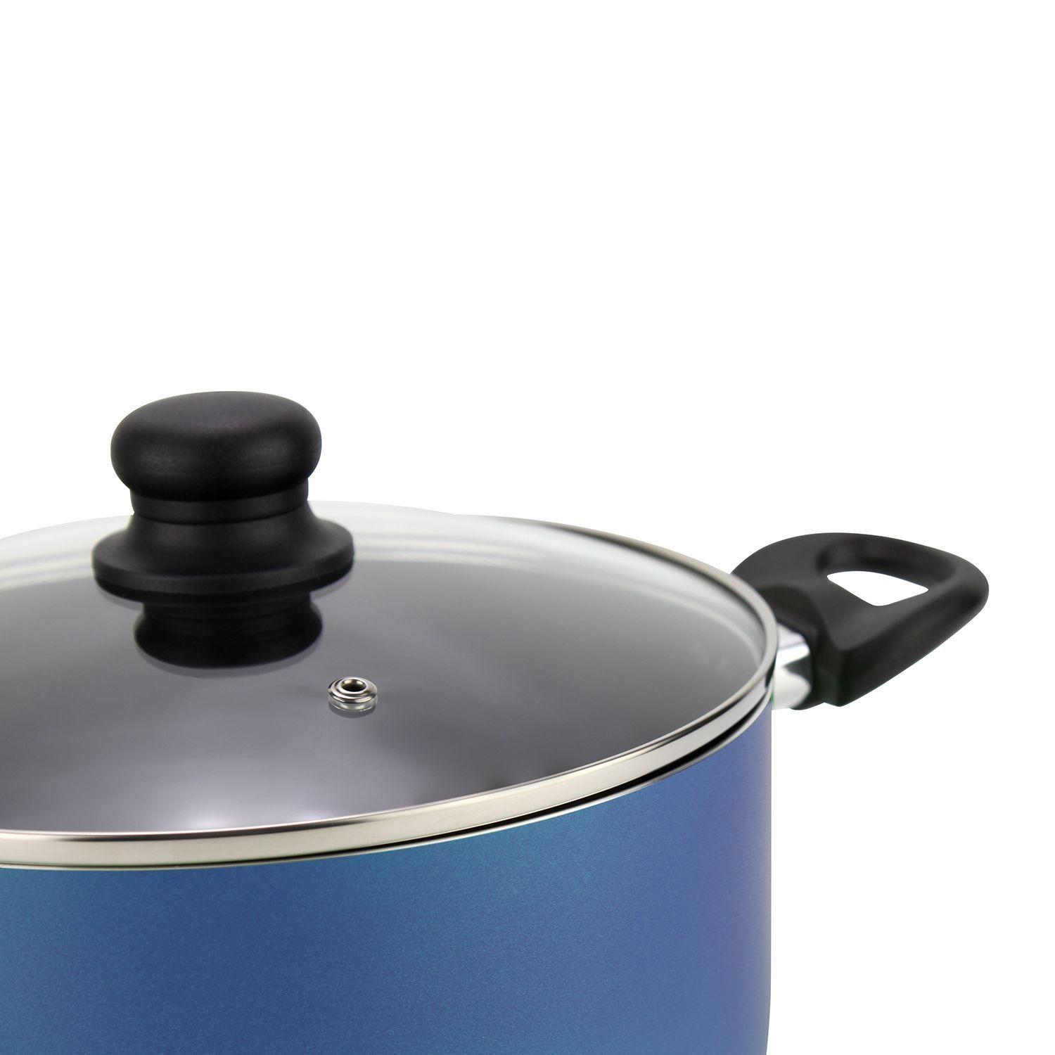 Batería de cocina de aluminio 6 Piezas Azul Gourmet-5