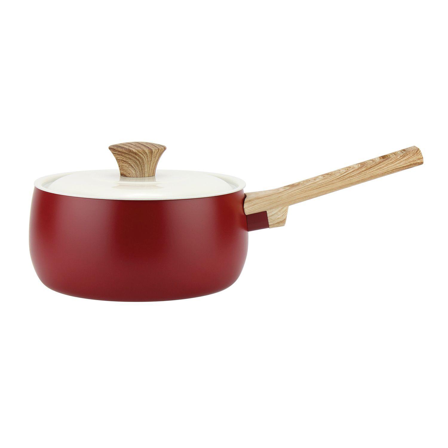 Batería de cocina de aluminio 7 Piezas Rojo Biela Fantuzzi-3
