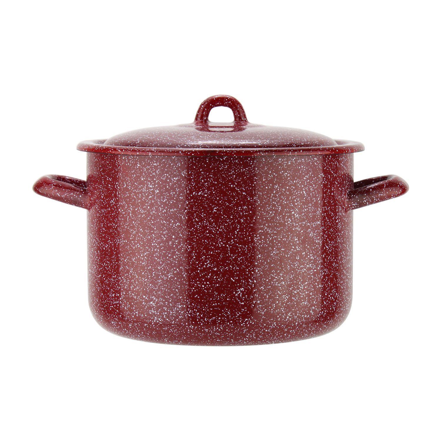 Batería Acero Carbónico Vitrificado 5pzas Roja Fundo-4
