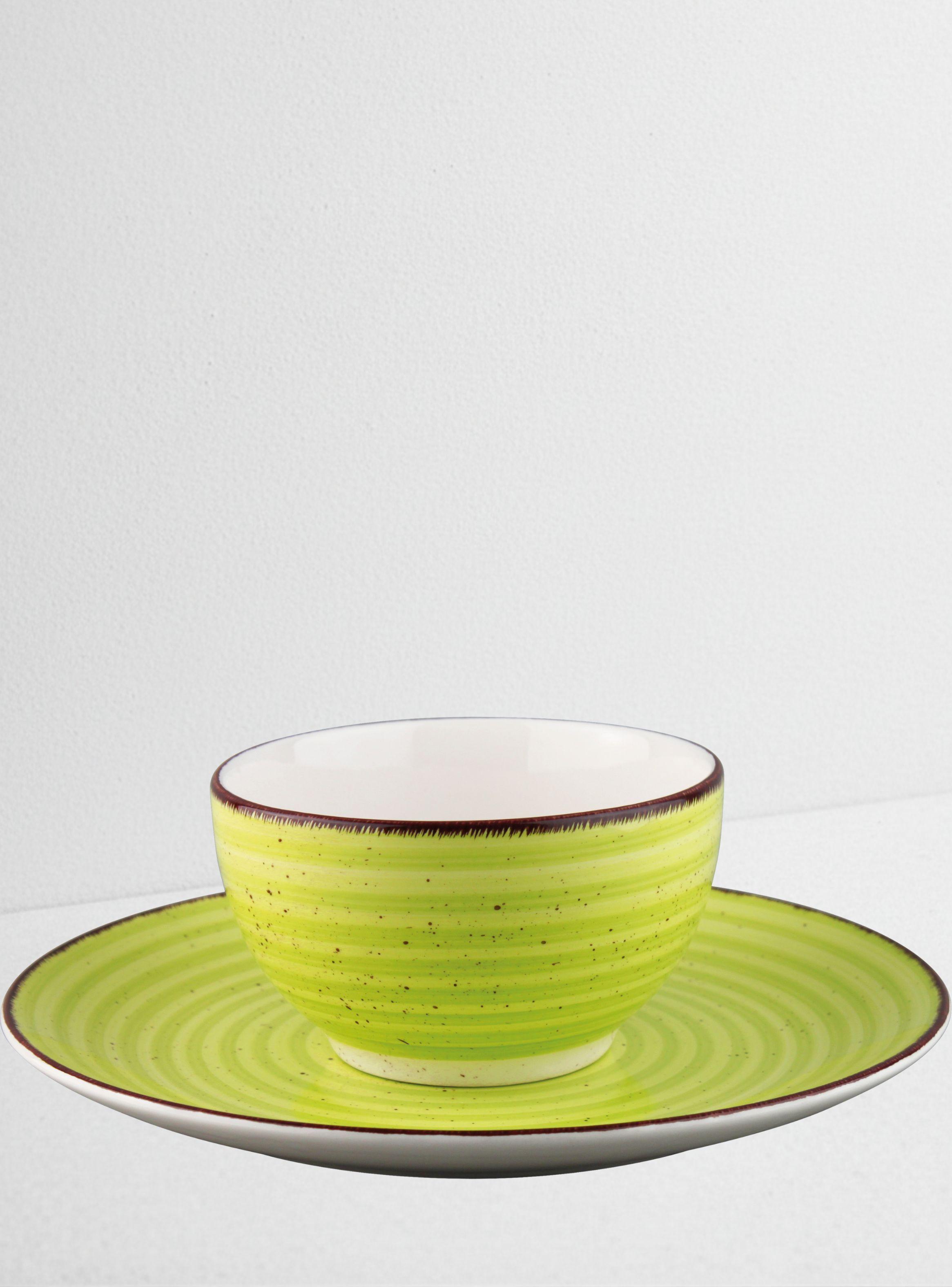 Juego vajilla cerámica 16 piezas verde-3