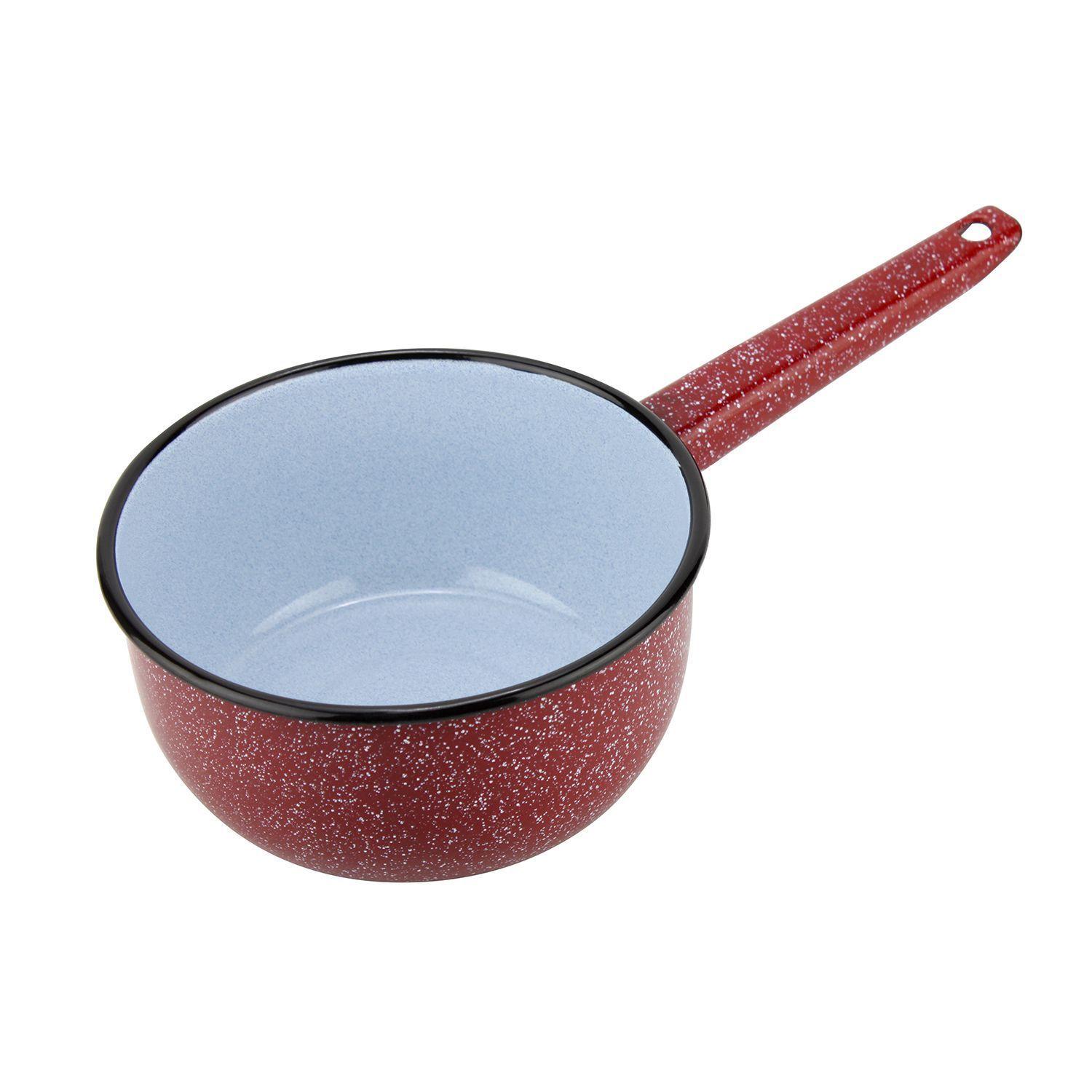 Cazo Acero Vitrificado 16cm Rojo Fundo-1