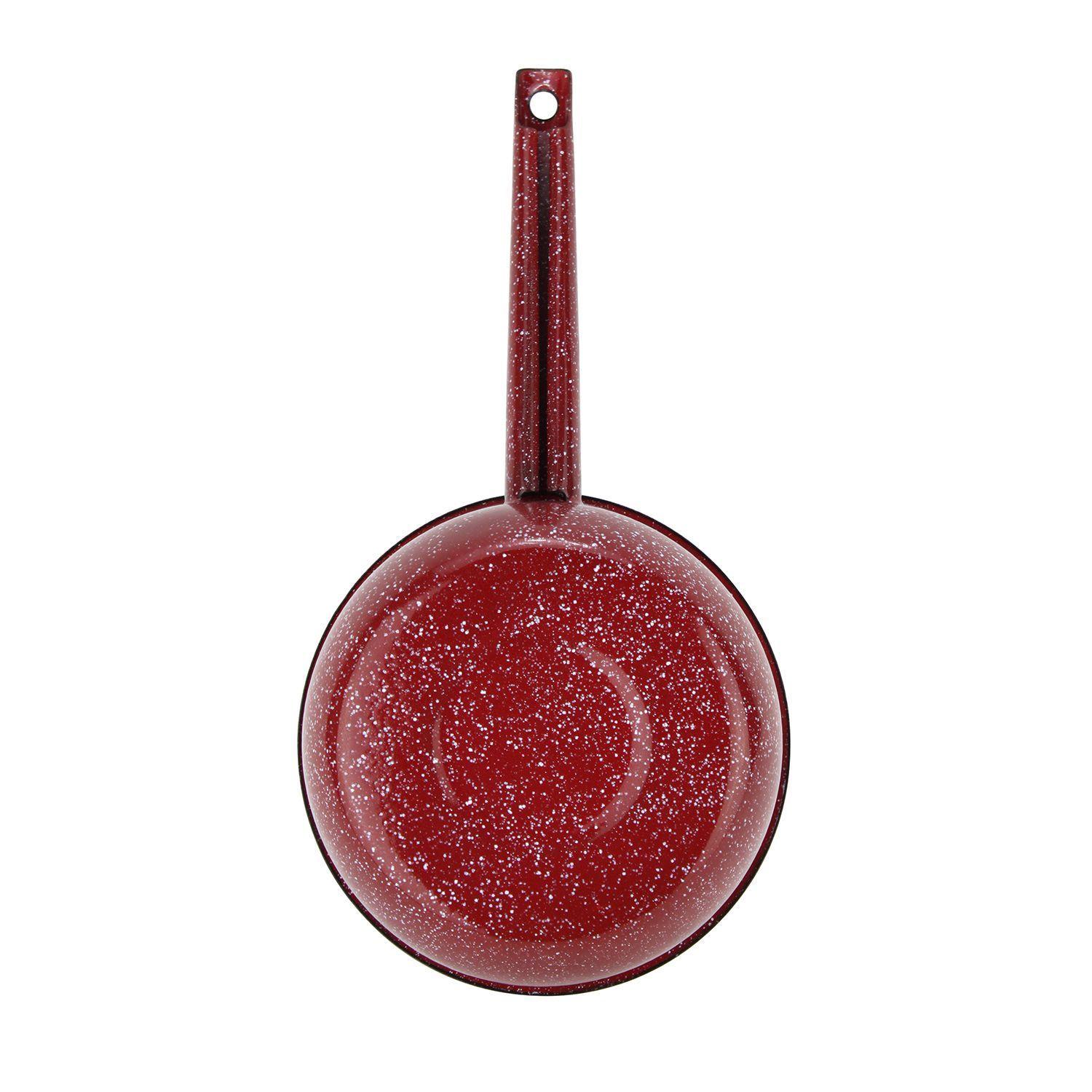 Cazo Acero Vitrificado 16cm Rojo Fundo-3