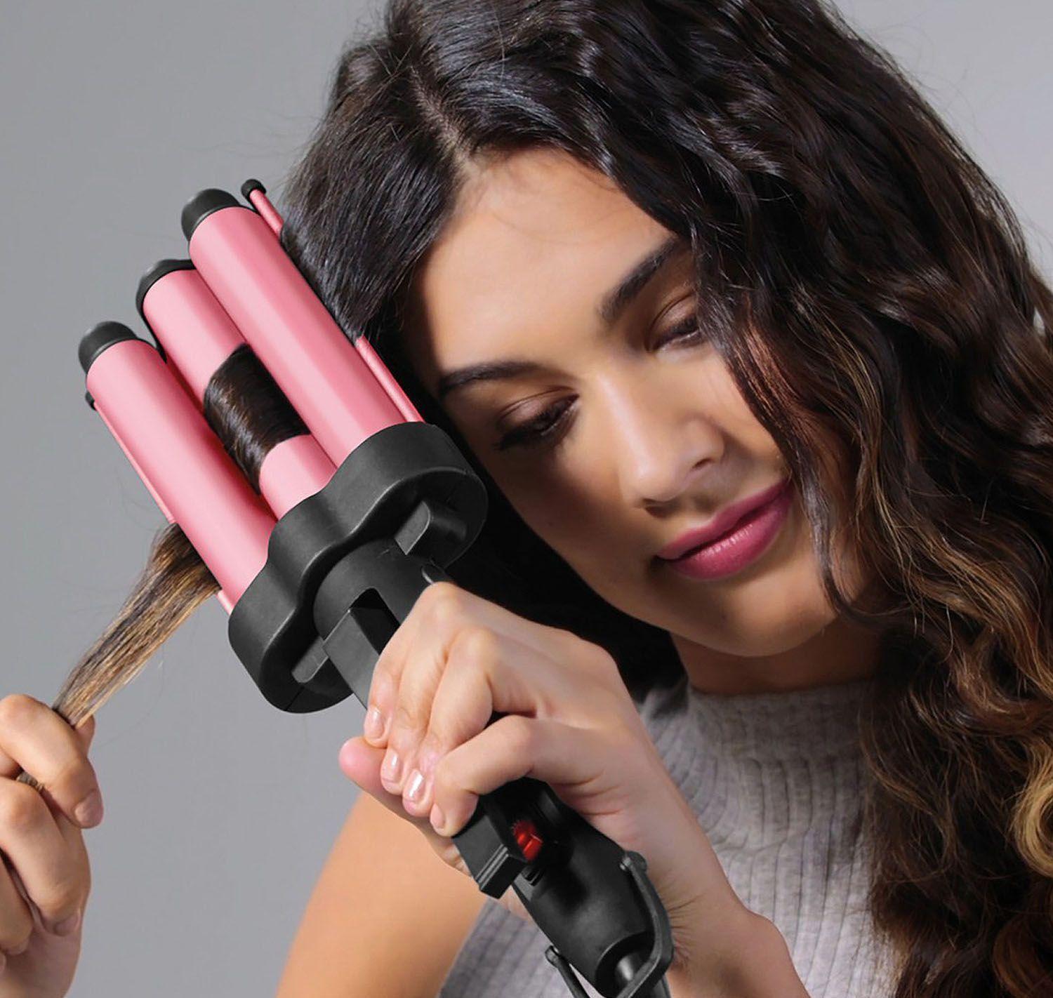 REVLON ONDULADOR WAVER JUMBO DE 3 BARRILES ROSA -4
