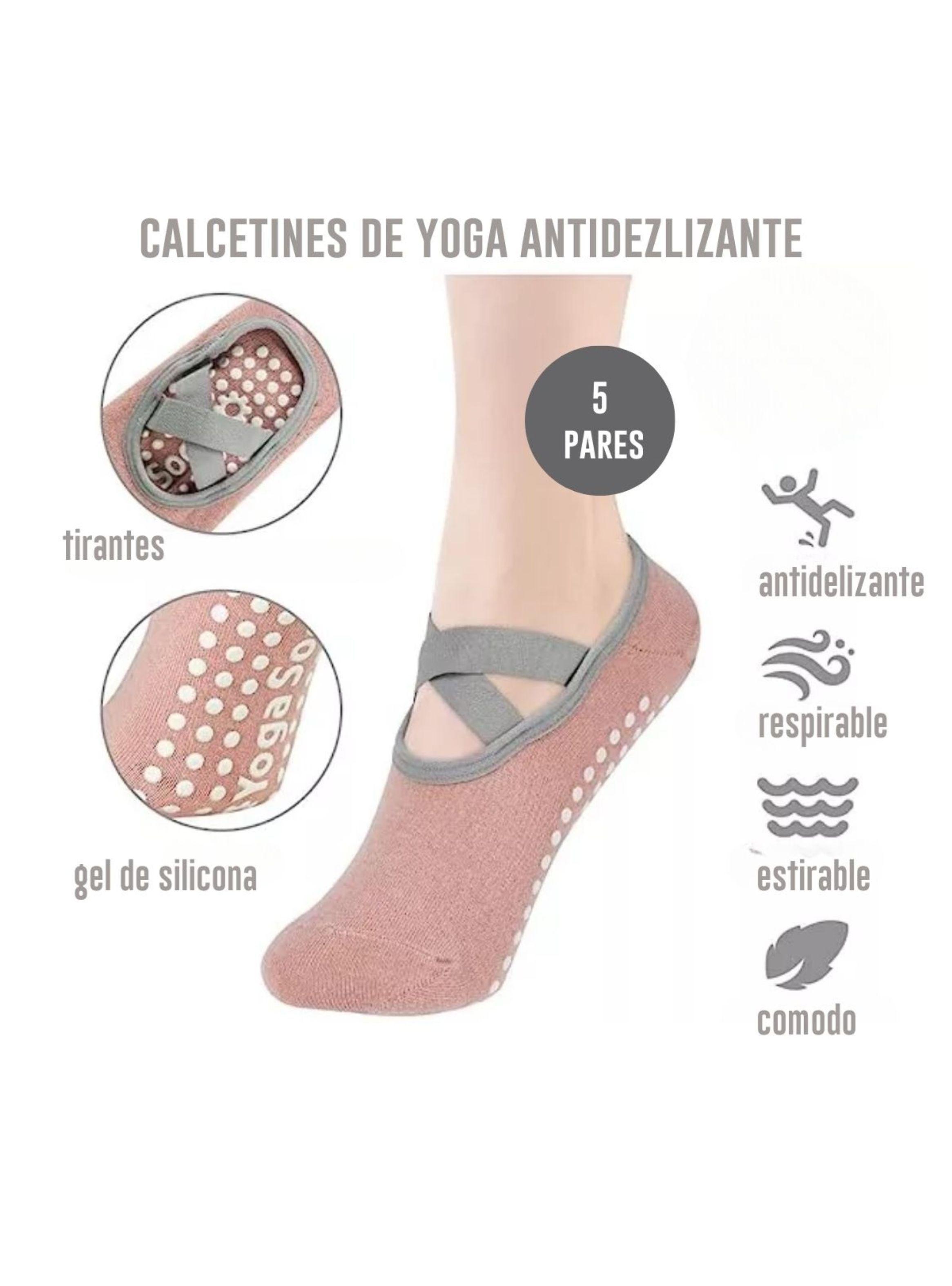 Calcetines Antideslizantes Algodón Yoga Fitnes Set 5 Pares-4