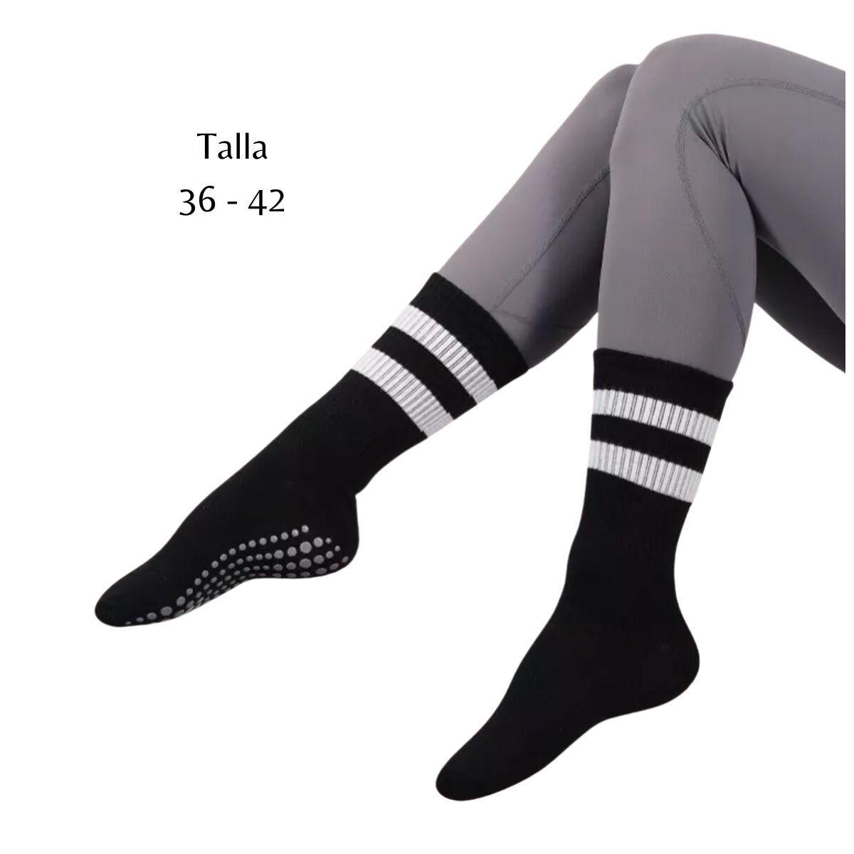 Calcetines Antideslizantes Algodon Yoga Fitness Set 4 Pares-4
