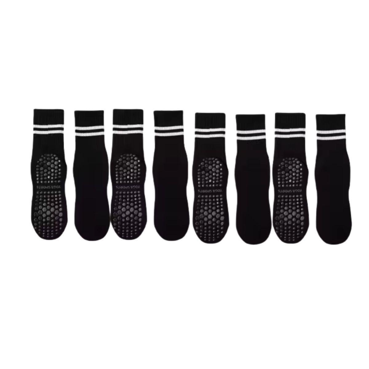 Calcetines Antideslizantes Algodon Yoga Fitness Set 4 Pares-5