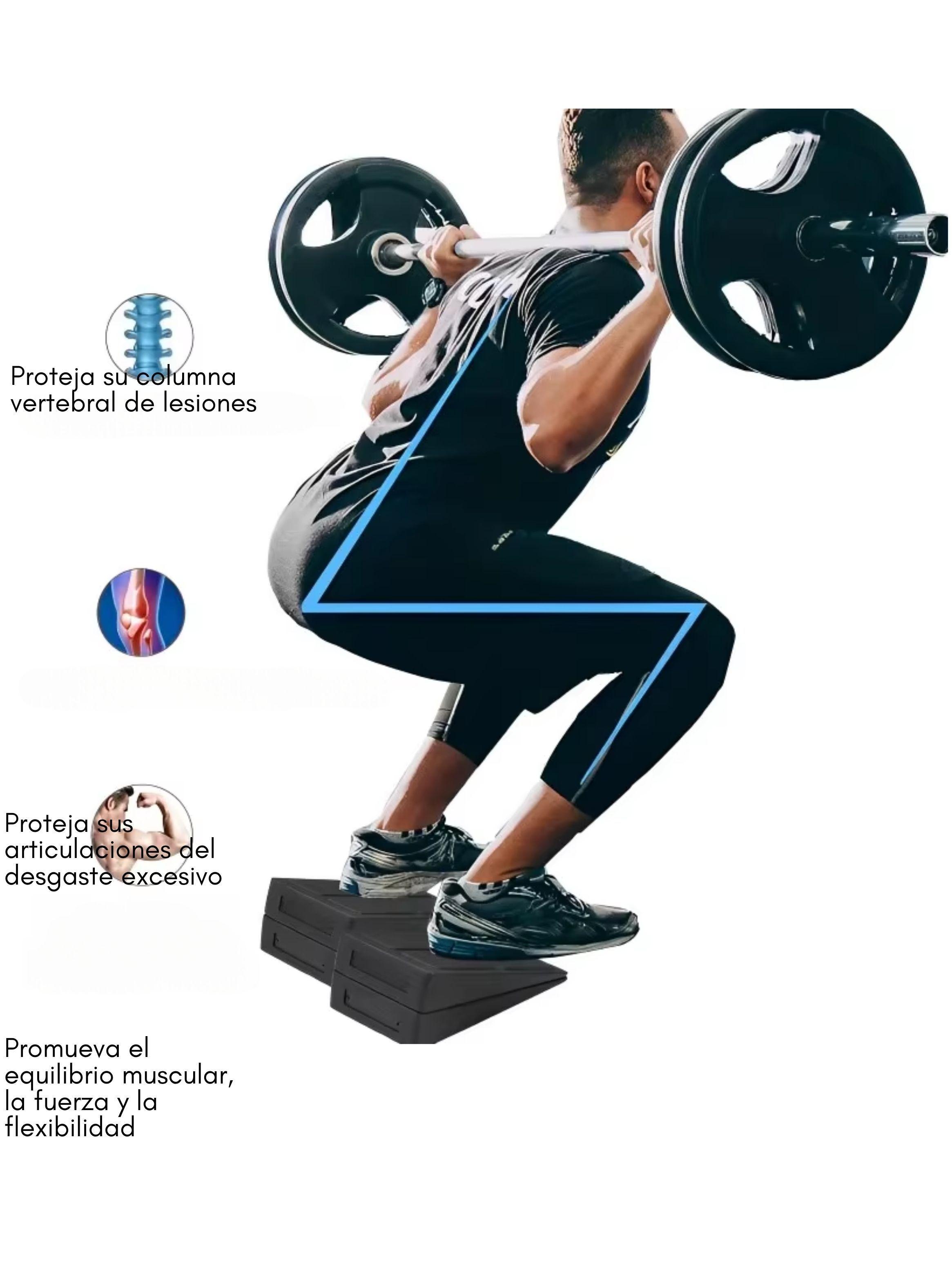 Bloques Inclinados Cuña Sentadillas 3 Niveles Fitness Gym Ejercicio-6