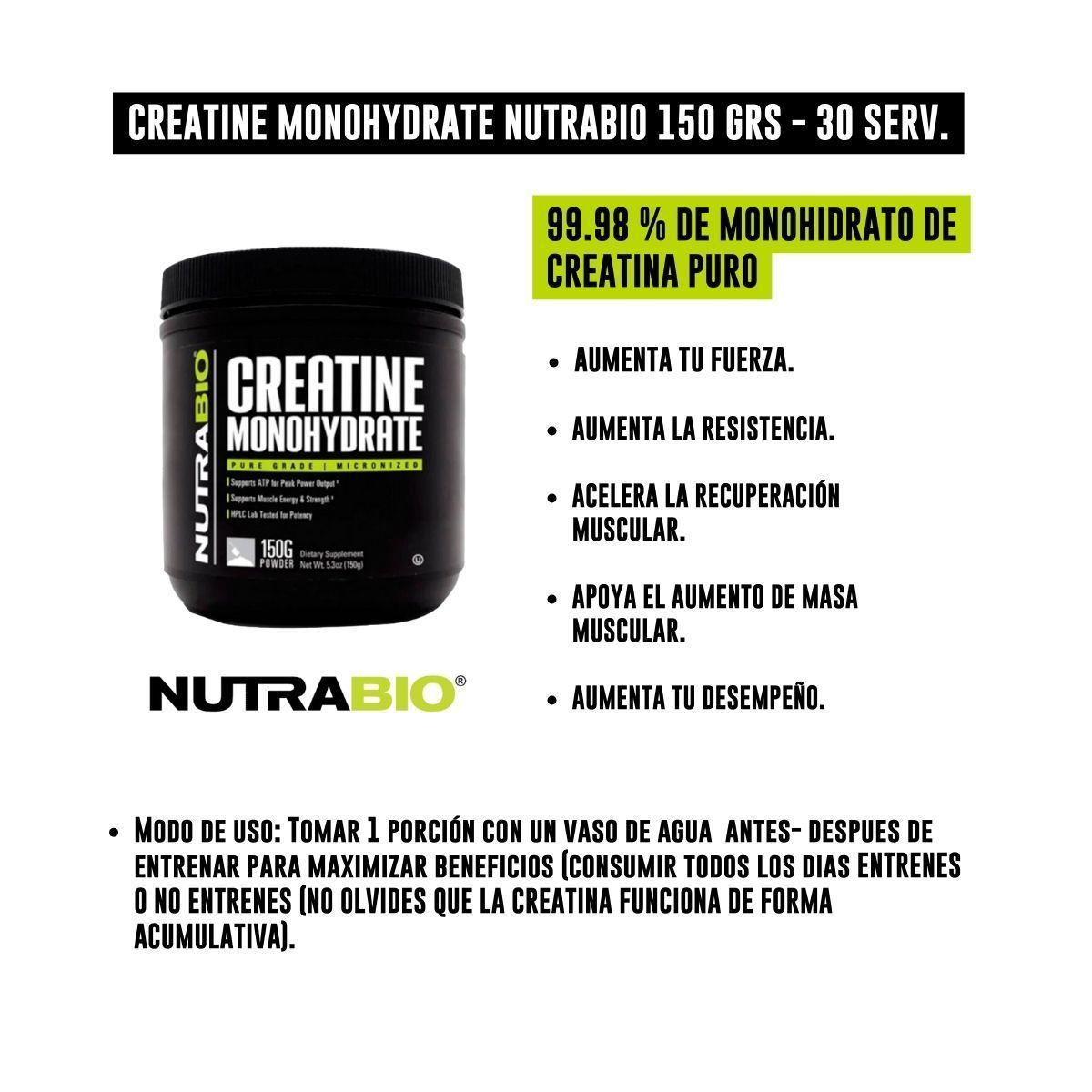 CREATINA MONOHYDRATE 150. GRS 30 SERVICIOS -2