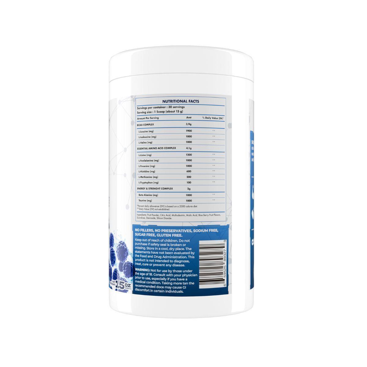 Aminoácidos Esenciales 4grs Eaas + 4grs Bcaa + Beta-alanina-1