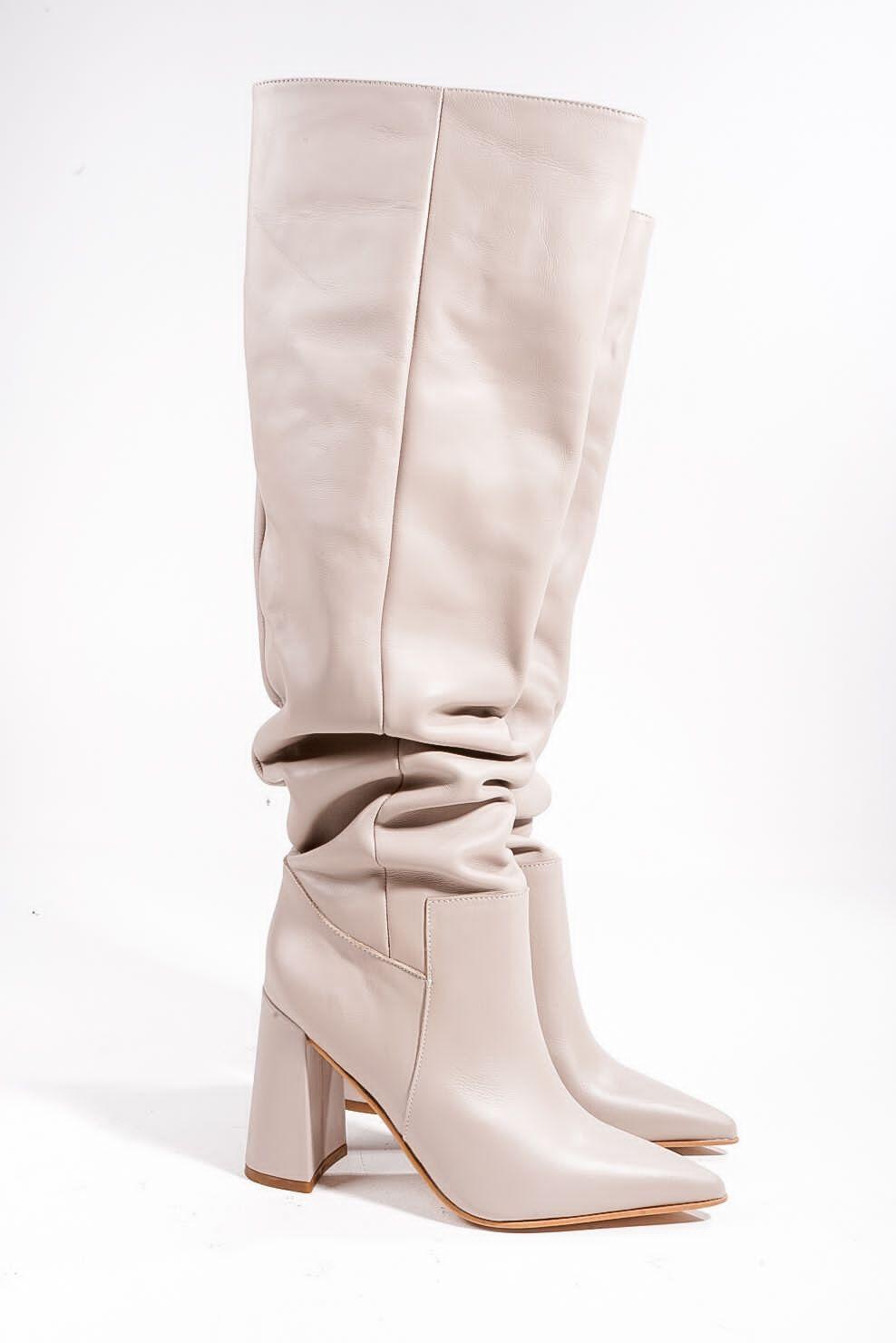 Bota Bucanera Cuero Lasa Vison Beige-0