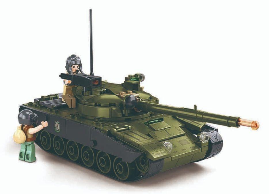 Tanque T-90, HIMARS y UAV Bayraktar TB2, compatible Lego-4