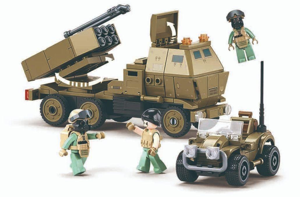 Tanque T-90, HIMARS y UAV Bayraktar TB2, compatible Lego-5