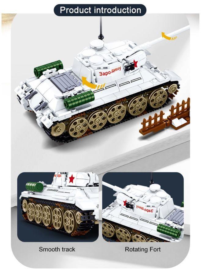 Tanque 2da Guerra Mundial T-34 Blanco RUSO-5