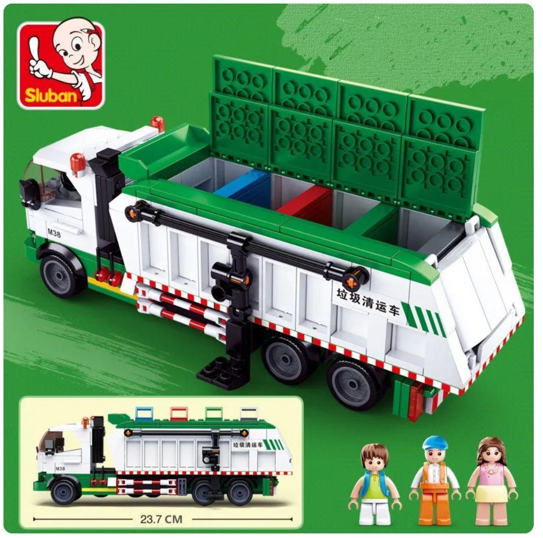 Camión Armable de Aseo y Reciclaje, compatible Lego-4