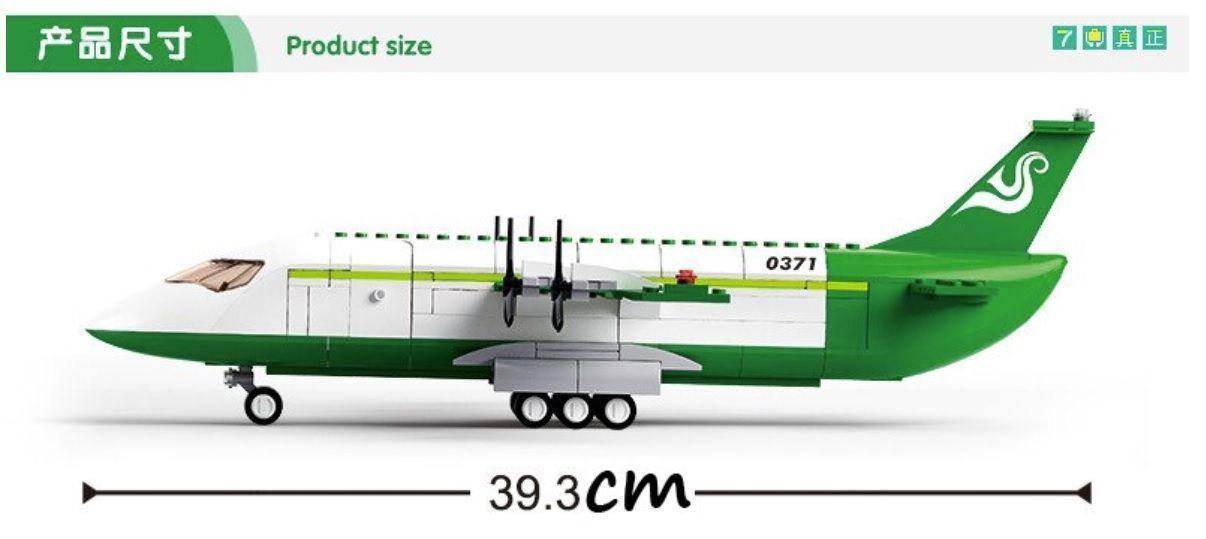Avión Transporte de carga AirCargo Juego de bloques 383 Pzs-3