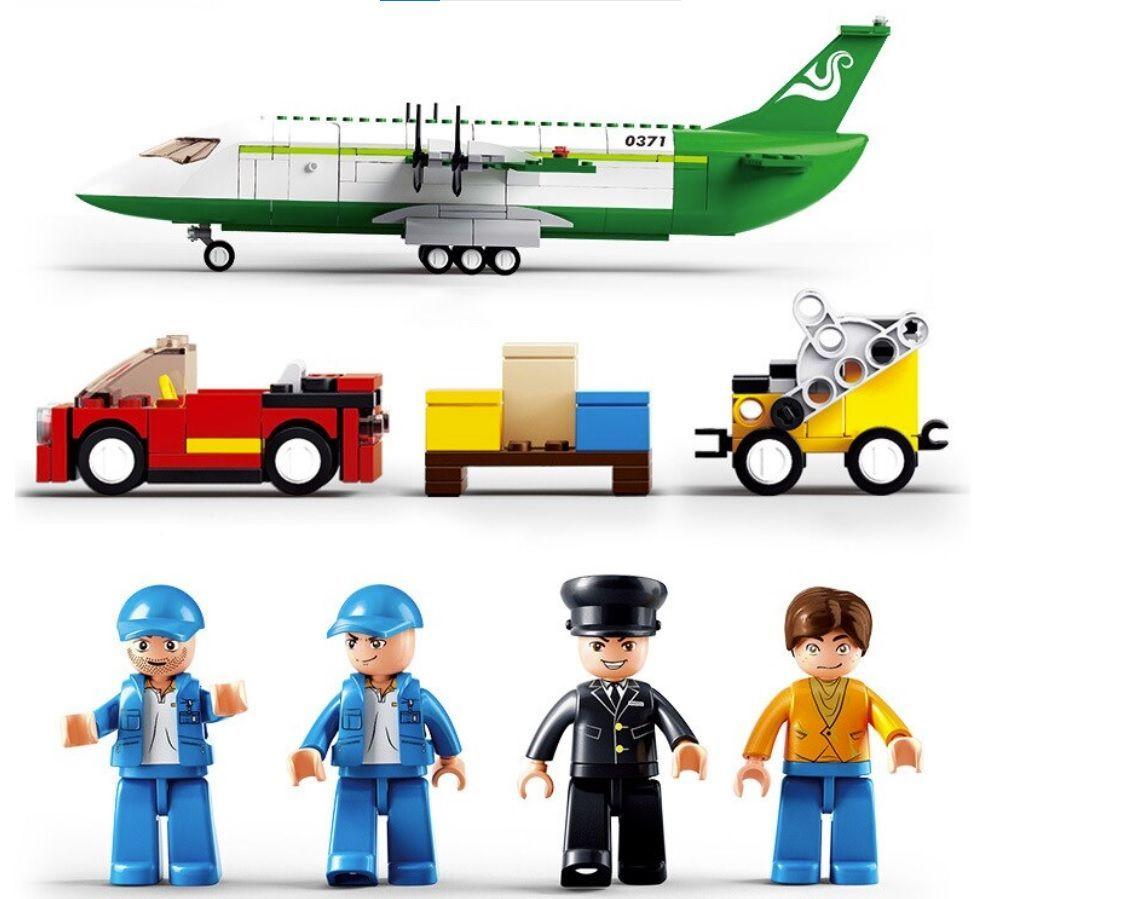 Avión Transporte de carga AirCargo Juego de bloques 383 Pzs-2