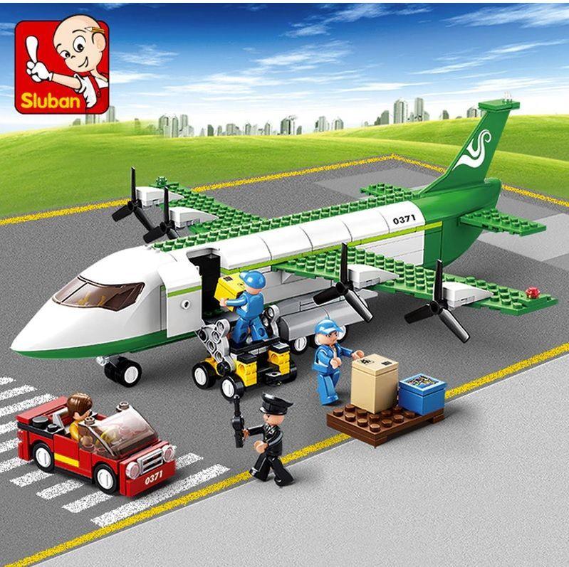 Avión Transporte de carga AirCargo Juego de bloques 383 Pzs-4