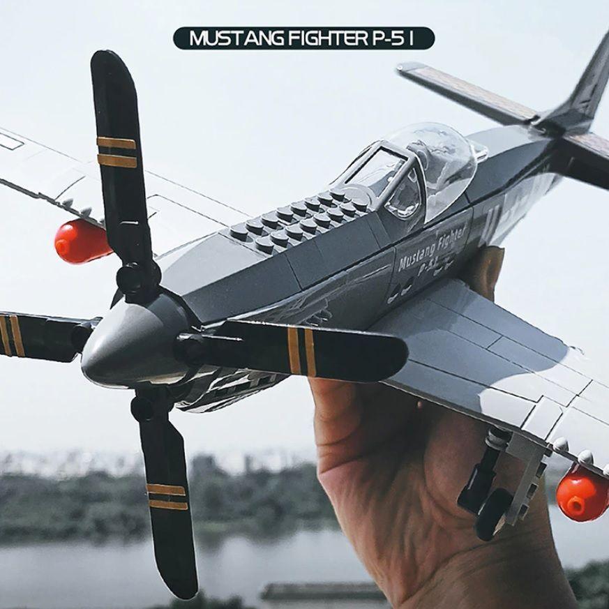 Avión USAF P-51D Mustang, compatible Lego-4