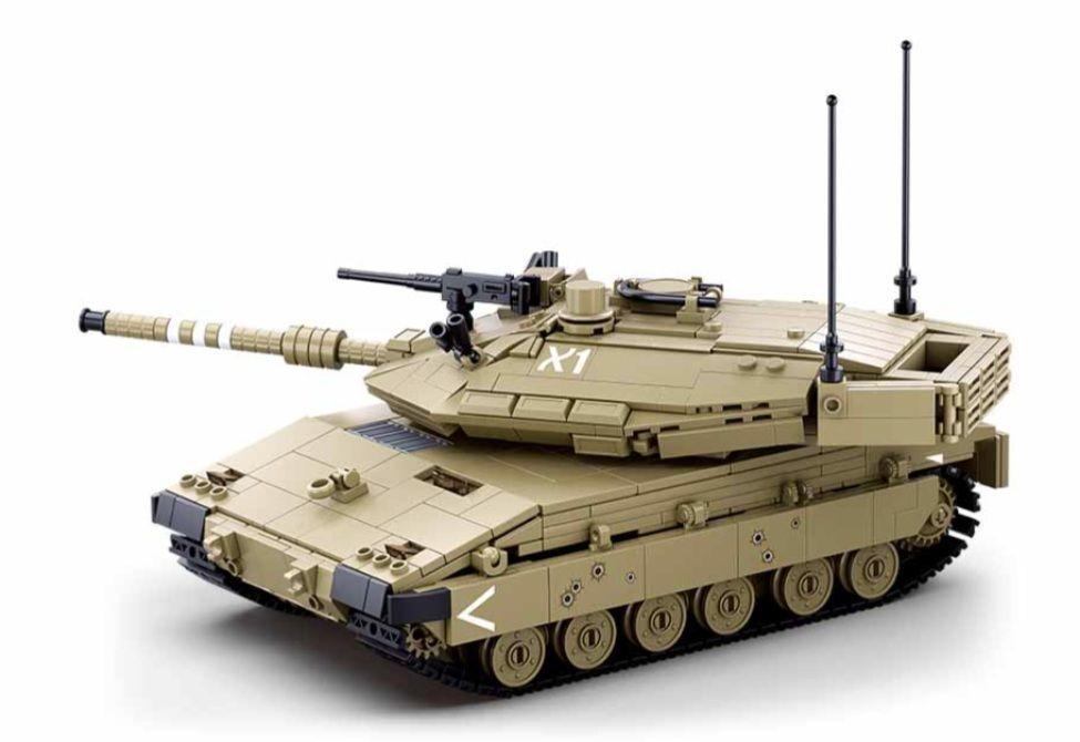 Tanque Armable IDF Merkava a control remoto, compatible Lego-2