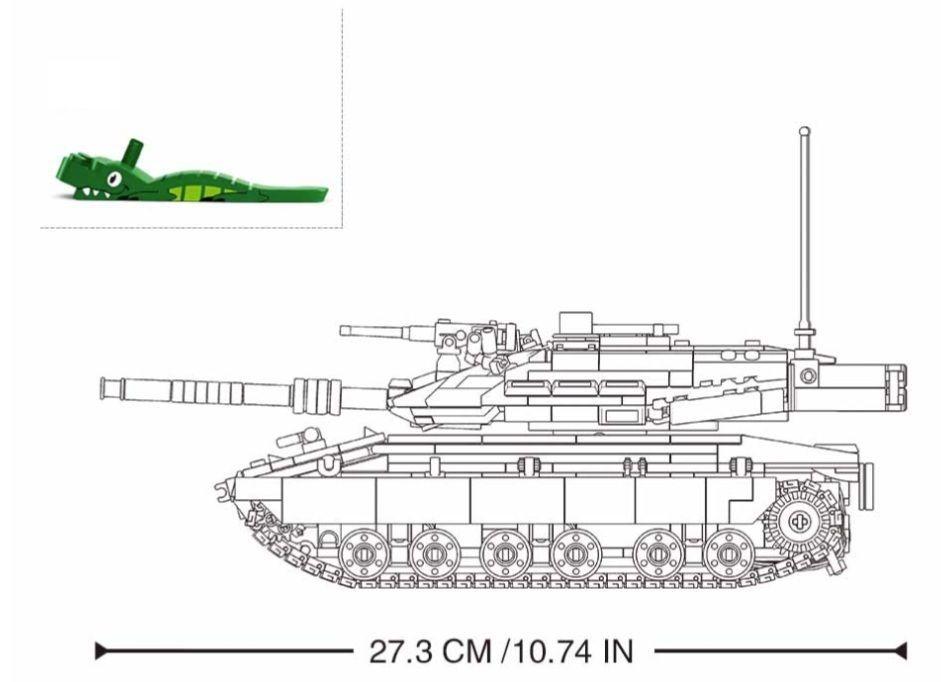 Tanque Armable IDF Merkava a control remoto, compatible Lego-3