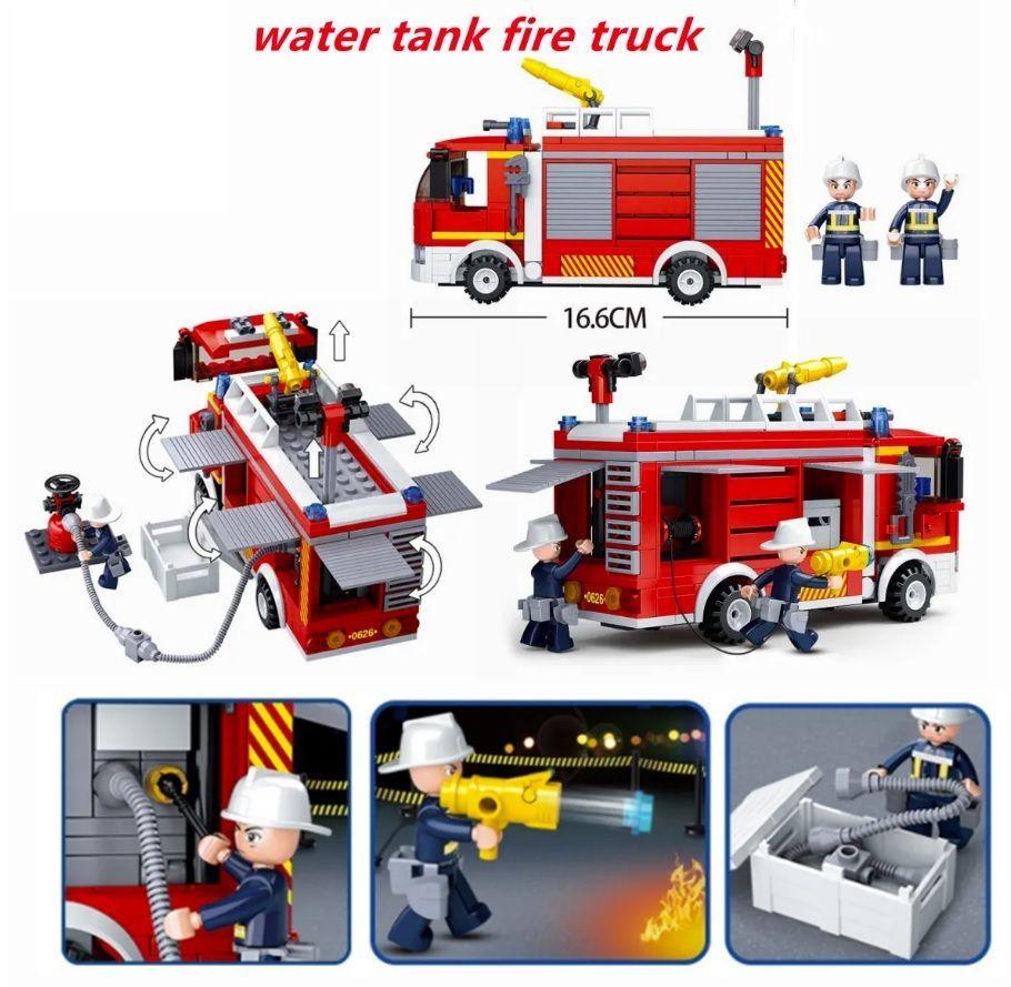 Camión de Bomberos Cisterna Armable, compatible Lego-4