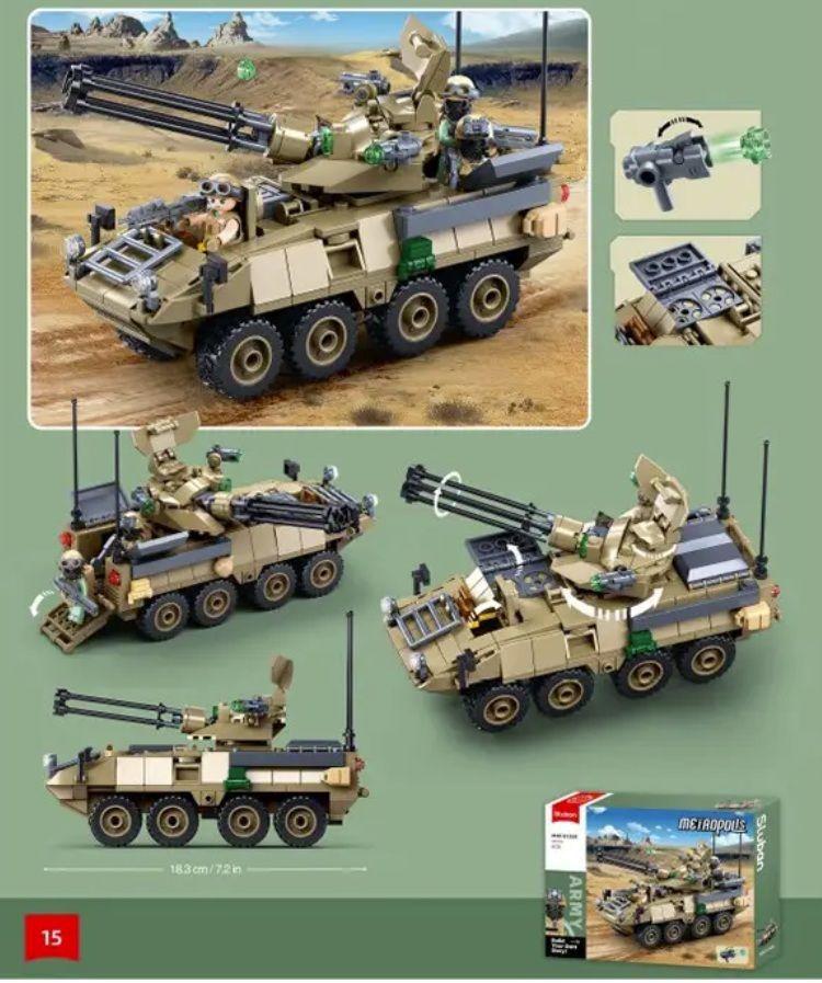 Tanque Blindado M1126 Striker Anti-Aereo, compatible Lego-5