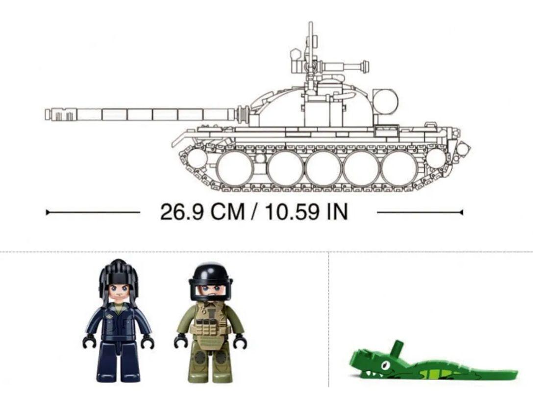 Tanque T-54/55 Pacto de Varsovia, compatible Lego-3