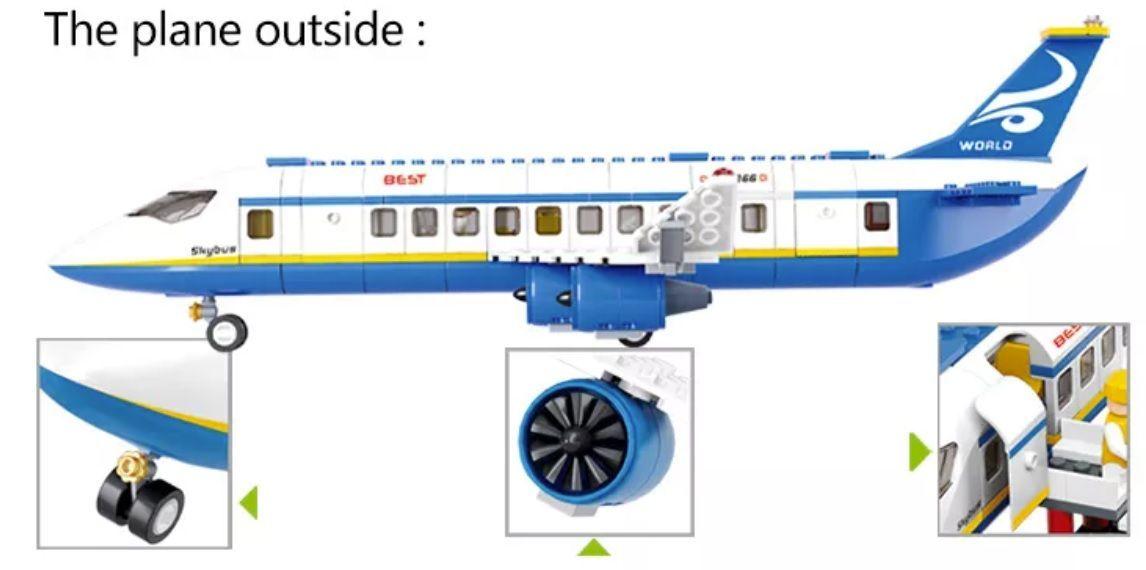 Avión de Pasajeros Skybus, juego de bloques 463 Pzs-5