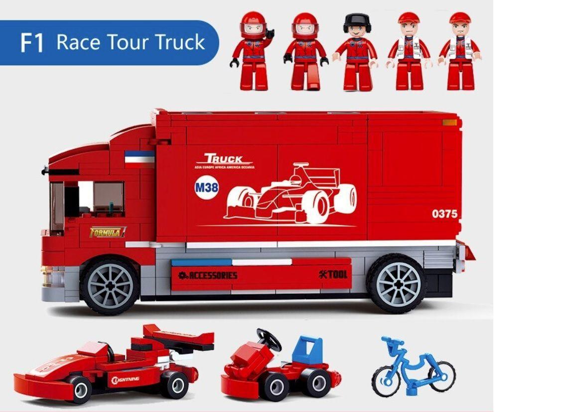 Camion con Auto F1 Armable Sluban -2