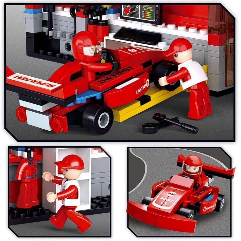 Camion con Auto F1 Armable Sluban -5