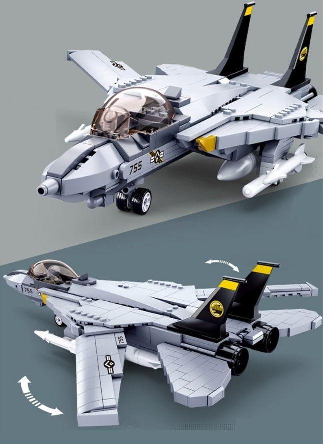 Avión F-14D Super Tomcat  US Navy, juego de bloques 404 Pzs-6