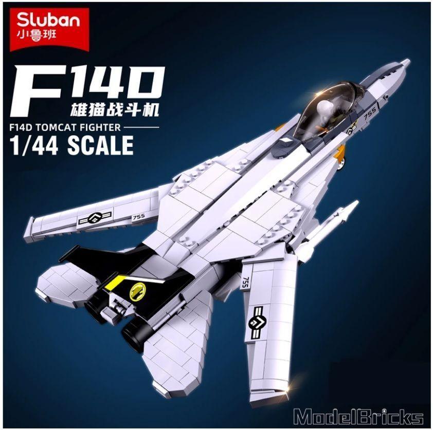 Avión F-14D Super Tomcat  US Navy, juego de bloques 404 Pzs-4