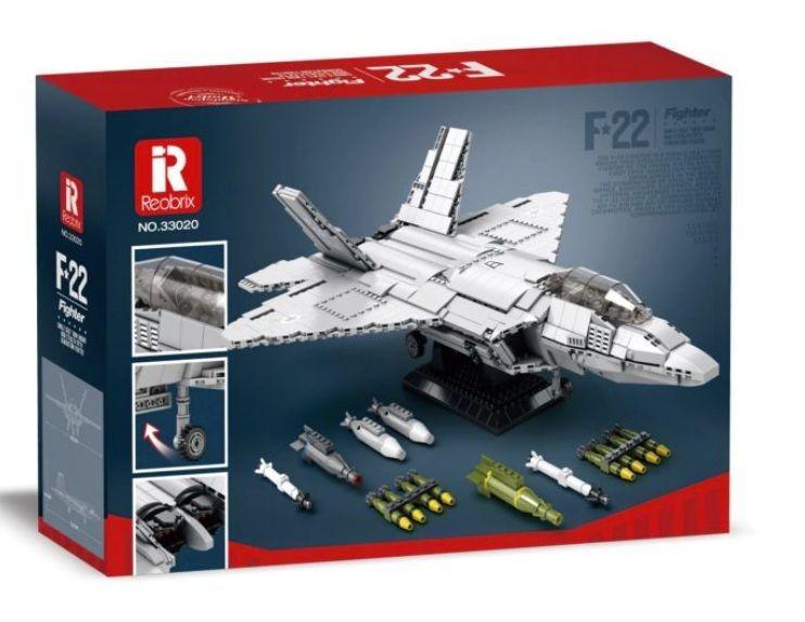 Avión Caza Furtivo USAF F-22A Raptor, compatible Lego-3