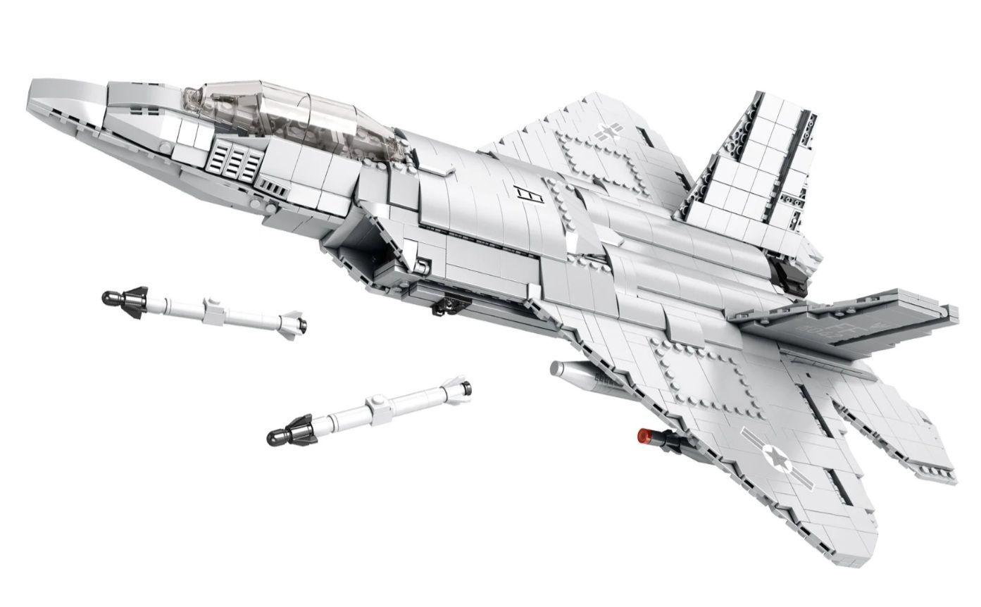 Avión Caza Furtivo USAF F-22A Raptor, compatible Lego-5