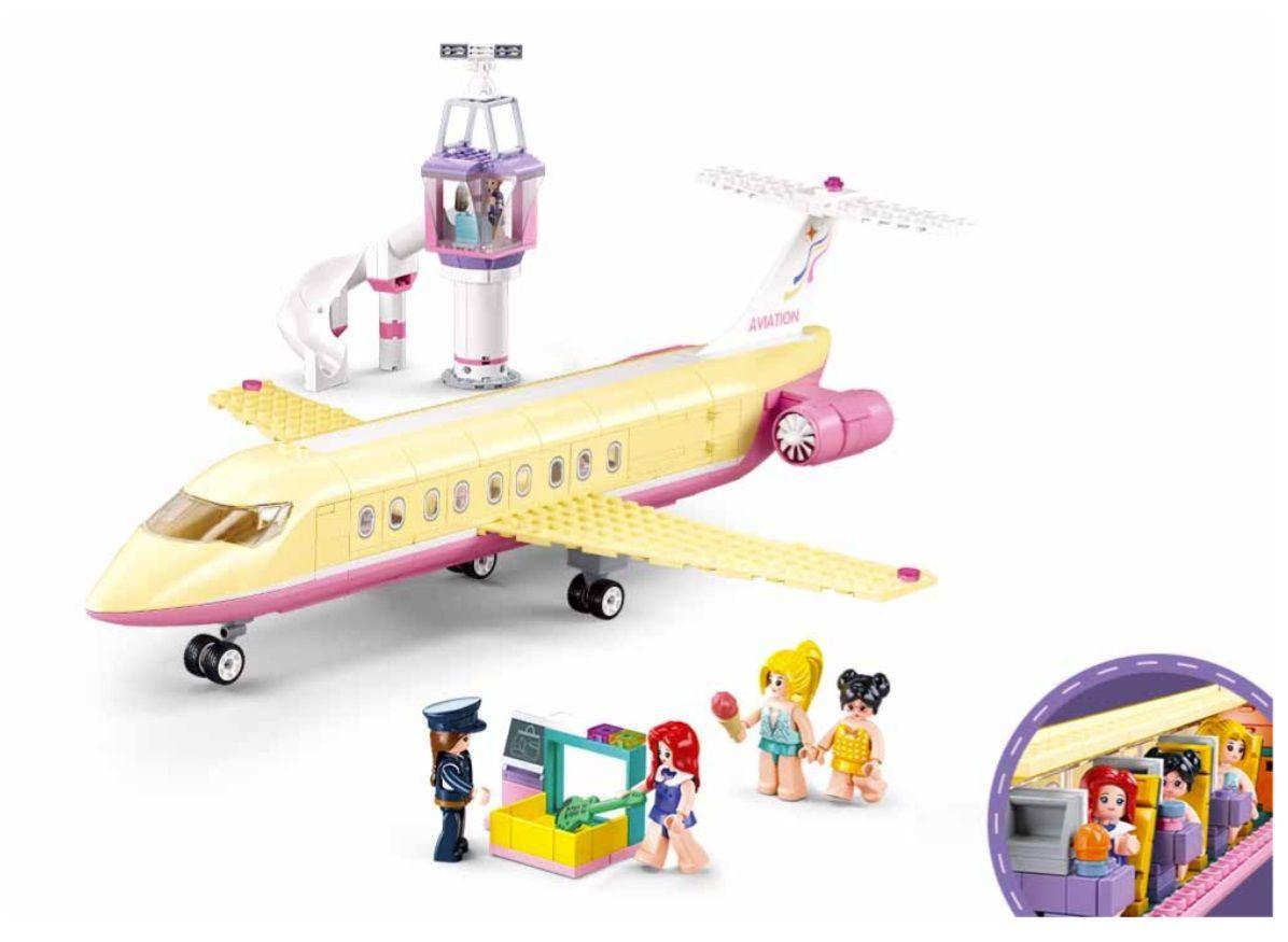 Avión Jet Civil de Pasajeros, compatible Lego-1