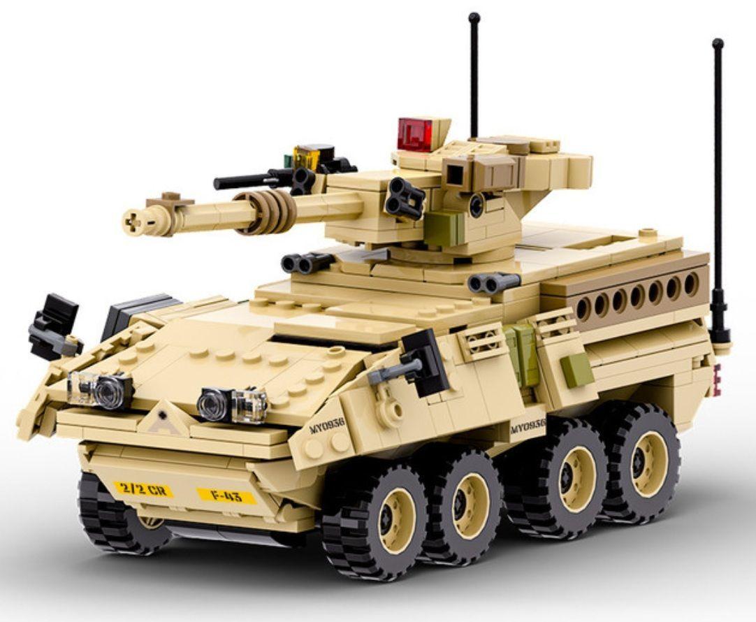 Vehiculo Blindado M1128 Striker Anti-Tanque, compatible Lego-0