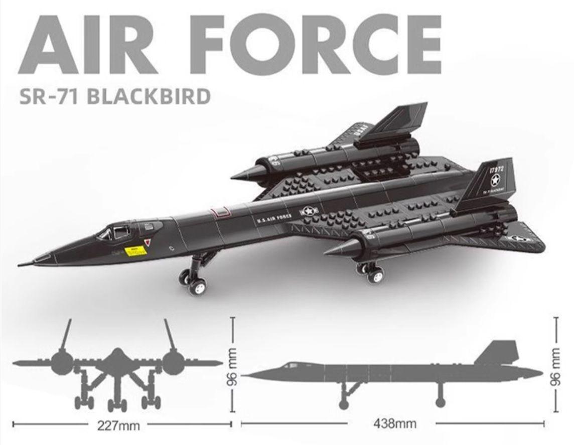 Avión de Reconocimiento SR-71A Blackbird, compatible Lego-1